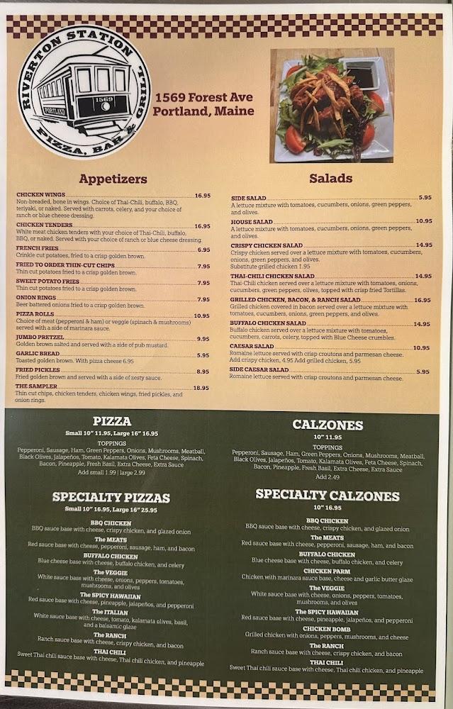 Riverton Station Pizza, Bar & Grill Menu image 2